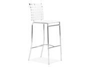 Zuo Zuo Criss Cross Bar Chair White Set of 2 333071 333071