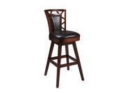 Pastel Furniture Huntington 26 Swivel Counter Stool Russet Cordovan Wood with Brown Leather QLHH219349867