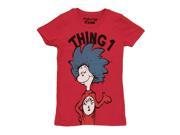 Dr. Seuss Thing 1 Heather Red Juniors T shirt