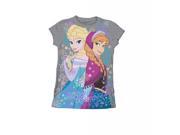Disney Frozen Elsa and Anna Alpine Summer Youth Charcoal T Shirt
