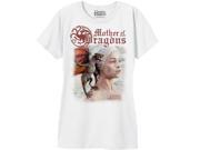 Game of Thrones Mother of Dragons Juniors White T Shirt