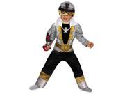 Disguise Saban Super MegaForce Power Rangers Special Ranger Silver Toddler Muscle Costume