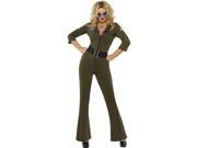 Womens Top Gun Hottie Adult Aviator Jumpsuit and Belt Costume