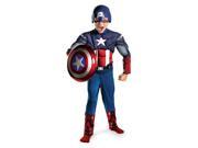 Boys Captain America Avengers Classic Muscle Superhero Costume