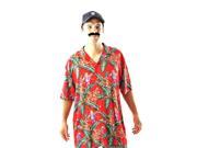 Jungle Bird Magnum PI Tom Selleck Red Costume Shirt and Hat