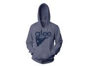 Glee TV Show Finger Logo Juniors Heather Navy Hooded Sweatshirt