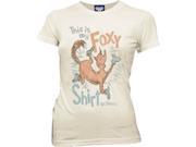 Junk Food Dr. Seuss This is My Foxy Shirt Natural Cream Juniors T-Shirt Tee