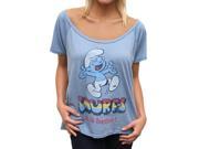 Junk Food Smurfs Do It Better Off The Shoulder Flirt Mystic Blue Juniors T shirt