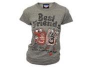 Junk Food Coke Best Friends With a Cherry On Top Steel Gray Juniors T shirt