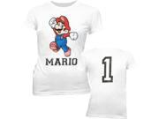 Nintendo Super Mario 1 White Juniors T shirt Tee