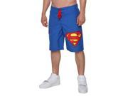 Superman Logo Mens Blue Boardshorts