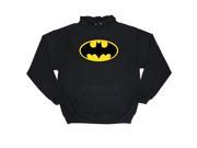 Batman Classic Logo Black Adult Hoodie Sweatshirt