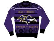 NFL Baltimore Ravens Logo Adult Purple Football Ugly Christmas Sweater