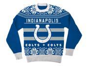 NFL Indianapolis Colts Logo Adult Blue White Football Ugly Christmas Sweater