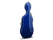 Crossrock CRF1000CEFNVBL Fiberglass Hardshell Cello Case 4 4 Full Size With Wheels 2 Bow Holders Backpack in Navy Blue