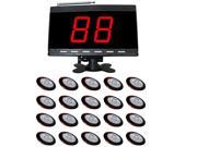 SINGCALL.Wireless Table Calling System for Bank School 20 pcs Red Table Bell and 1 pc Black Call. Display 3 Groups of Numbers.
