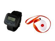 SINGCALL.Wireless Nursing Call Paging System 1 Watch Receiver with a Button Bell APE6600 and APE160