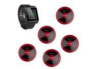 SINGCALL Wireless Restaurant Calling Waiter System 1 Watch 5 Pagers for Hotel