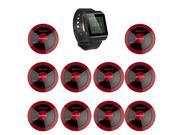 SINGCALL Wireless Restaurant Calling Waiter System 1 Watch 10 Pagers