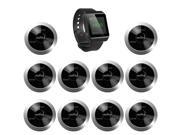 SINGCALL Wireless Restaurant Calling Waiter System 1 Watch 10 Pagers for Hotel