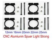 4x CNC Superlight Alloy 12MM Arm Clamp Tube Mount for DIY Quadcopter Multirotor