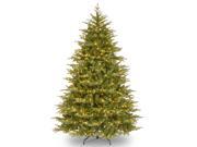 National Tree Company 7.5' "Feel Real" Nordic Spruce Medium Hinged Christmas Tree with 900 Clear Lights