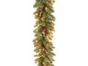 National Tree Company Holiday Ornaments & Decor 9 ft. x 10 in. Glittery Gold Pine Garland with Glitter, Gold Cones, Gold Glittered Berries GPG3-341-9A