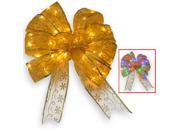 9 Gold Bow Tree Topper with Dual Color® LED Lights