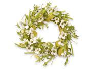 22 White Dogwood Wreath