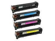 The True Alternative Remanufactured Toner Cartridge Replacement for HP 128A Black Cyan Magenta Yellow 4 Pack