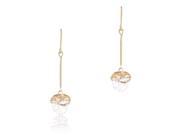 18k Gold Plated Cubic Zirconia Twist Rings Drop Earrings 6.50 carats
