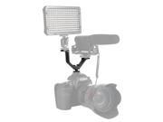 EASY HOOD EVB 105 Camera DSLR Triple Mount Hot Shoe V shape Mount Bracket for LED Video Lights Microphones Black