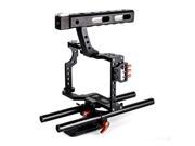 Commlite CS V5 DSLR 15mm Rod Rig Camera Video Cage Kit Top Handle Grip for Sony A7 A7r A7s GH4