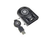 Topwin Mini Vacuum Air Extracting USB Case Cooling Cooler Fan For Notebook Laptop Black