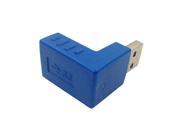 Topwin 90 Degree Up Angle USB 3.0 Male to Female Adapter Blue