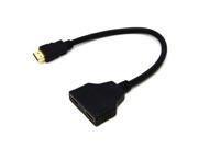 Topwin 30cm Hdmi Male to 2 Hdmi Female 1 in 2 Out Splitter Cable Adapter