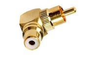 Topwin Right Angle RCA Adaptor Male to Female Connector Joint 90 Degrees