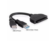Topwin Super High Speed USB 3.0 Male to SATA 22 Pin Female Adapter Cable With USB 2.0 Power CableClass Drive