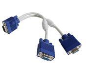 Topwin 1 To 2 VGA SVGA Monitor Y Splitter Cable Lead 15 Pin 0.3M for Computer PC