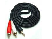 Topwin 1.5 Meter Audio 3.5mm Stereo Male to 2 RCA Male Cable
