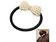 Topwin New Style Fashion Lovely Pearl Bow Bowknot Hair Band Hair Clip