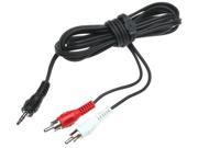 Topwin 3.5mm Plug Jack to 2 RCA Male Stereo Audio Cable Adapter Y Splitter Converter