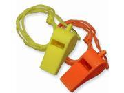 Topwin 2 Pieces Plastic Whistle with Lanyard for Emergency Survival Marine Safety