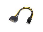 Topwin SATA 15 Pin Male M to PCI e Express Card 6 Pin Female Graphics Video Card Power Cable