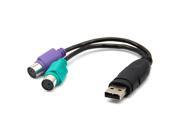 Topwin USB to Dual PS 2 Cable for Keyboard and Mouse