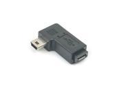 Topwin Right Angle Mini USB M to Micro USB Female Adapter Angled Mini USB Adapter M F