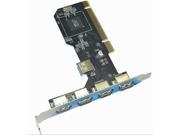 Topwin 480Mbps 5 Ports 4 External 1 Internal USB 2.0 PCI Adapter Card