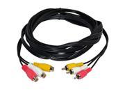 Topwin 1.8M 3 RCA Male Jack to Female Audio Composite Extension Video Cable DVD 6Ft