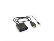Topwin High Quality Chip HDMI Male to VGA With 3.5mm Audio HD Video Cable Converter Adapter 1080P For PC