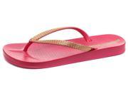 New Ipanema Brasil Metallic II Pink Gold Womens Flip Flops Size 7